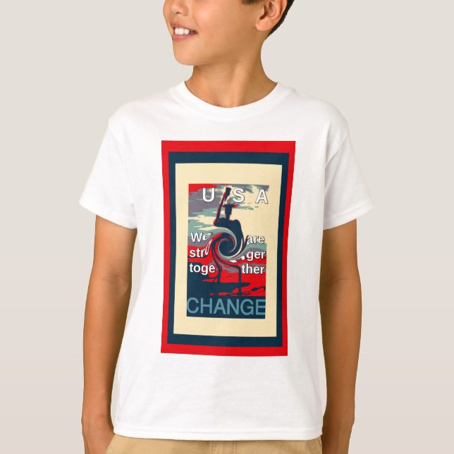 Förändring i USA: Förstärkt enhetsdesign Tee Shirt (Framsida)