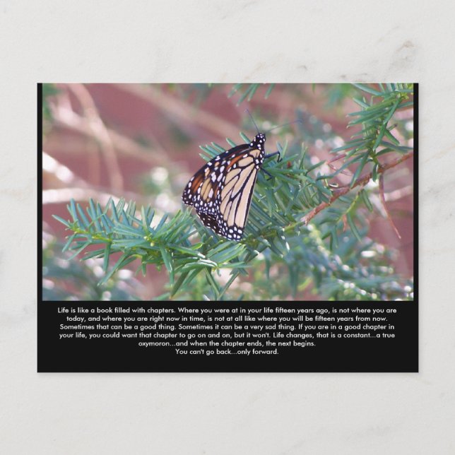 Förändringar i livstid för inspirerande gåvor vykort (Framsida)