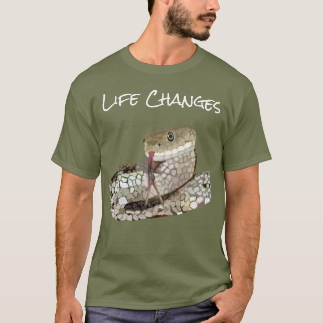 Förändringar i livstid, ormisk omvandlingssymbol t shirt (Framsida)
