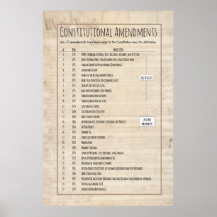 Förändringar i USA:s författning Poster