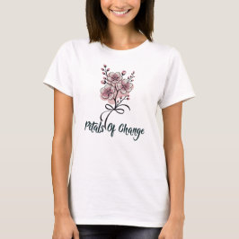 Förändringens kronblad, körsbärsblomning t shirt