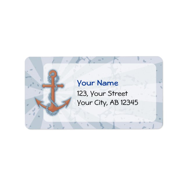 Föranka med kedja adressetikett (Framsidan)