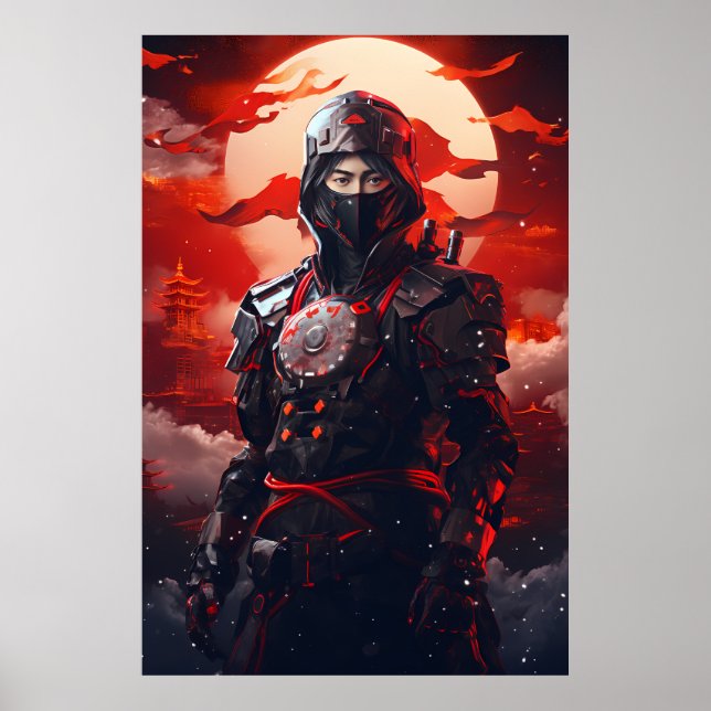 Förankra den japanska Ninja Warriors anda Poster (Framsidan)