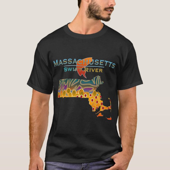 Förankrad av fenan - Röd fisk svans T Shirt (Framsida)