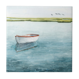 Förankrad Bay I Kakelplatta