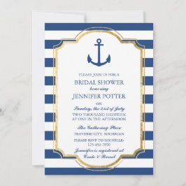 Förankrad i Kärlek II Nautisk Rand-Möhippan Inbjudningar