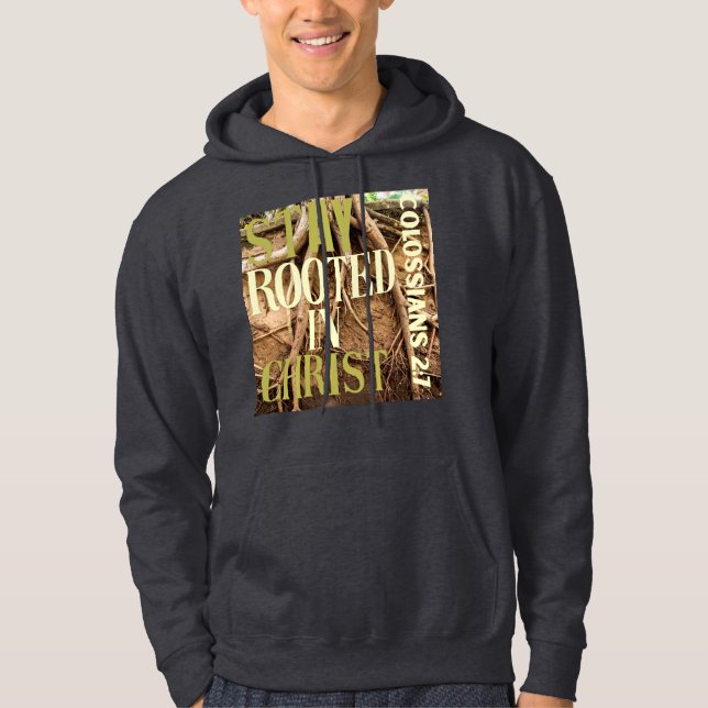 ''Förankrad i Kristus'' Hoodie (Framsida)