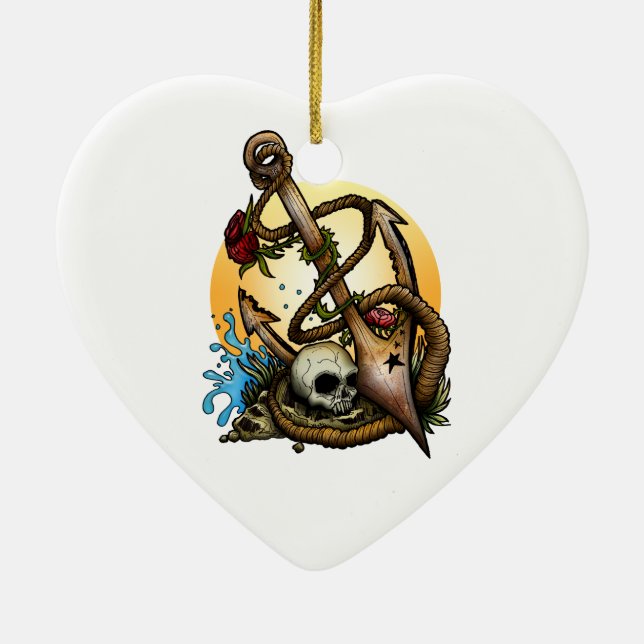 Förankrad Julgransprydnad Keramik (Baksidan)