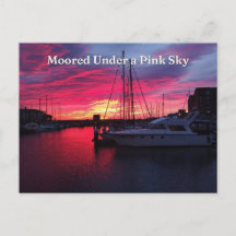 Förankrad under en rosa himmel, Hartlepool Marina