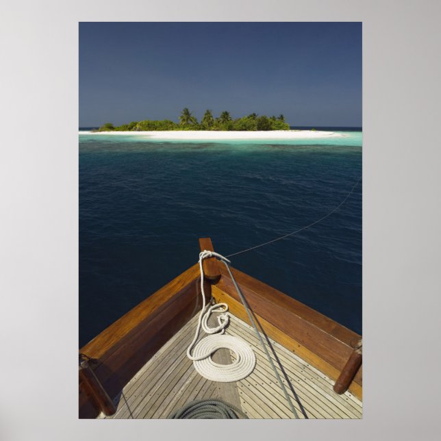 Förankrade båtar på närliggande ö poster (Framsidan)