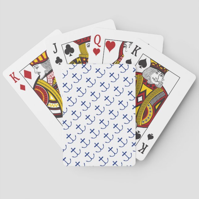 Förankrar vid uppspelningskort (Mörk Print) Kortlek (Baksidan)