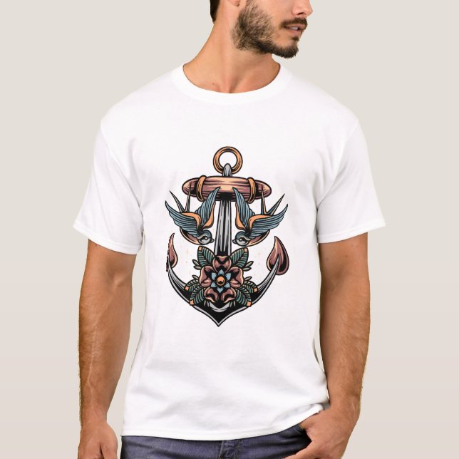Förankring och Sväljer    tatueringsdesignT-Shirt T Shirt (Framsida)
