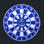 Förankring på Blue and White Dart Board Darttavla<br><div class="desc">Ankare på Blue and white Dart Board.</div>