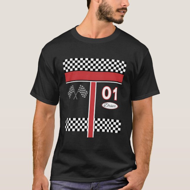 Föraravgift för tävling-bil för Halloween T Shirt (Framsida)