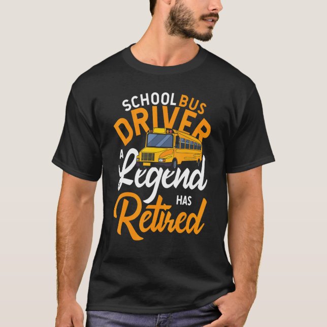 Förardrivrutin för Buss i skolan med en förklaring T Shirt (Framsida)