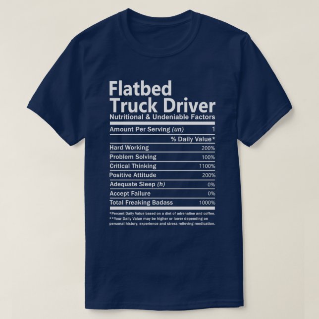 Förardrivrutin för Lastbil som är täckt och obestr T Shirt (Design framsida)