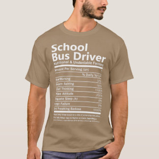 Förardrivrutin i Skola Buss, som är näringsrik och T Shirt