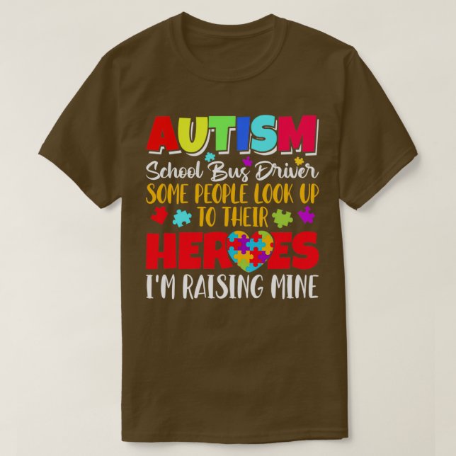 Förare av Autism School Buss som vissa söker efter T Shirt (Design framsida)