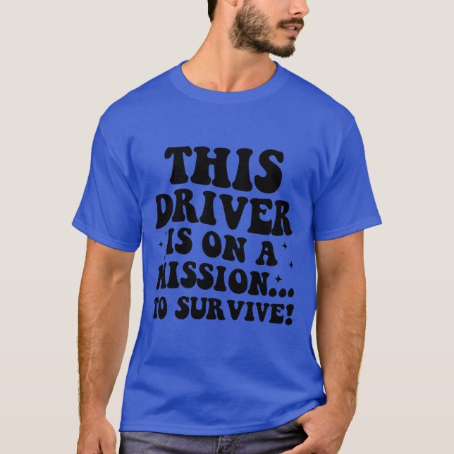 Förare, bil meme, förare, bil, stötfångare t shirt (Framsida)