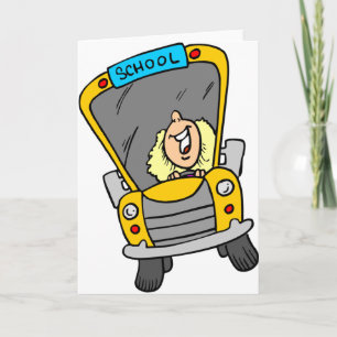 Förare i kvinnlig skola Buss Kort