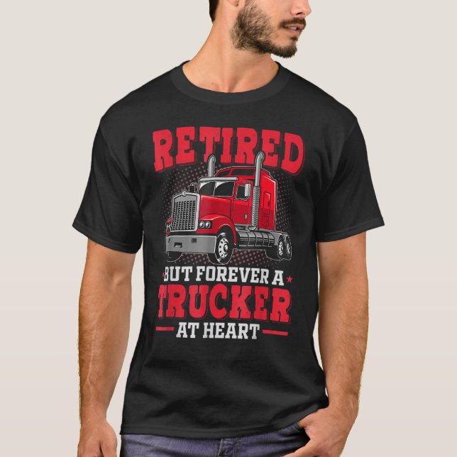 Förare vid Heart Lastbil T Shirt (Framsida)