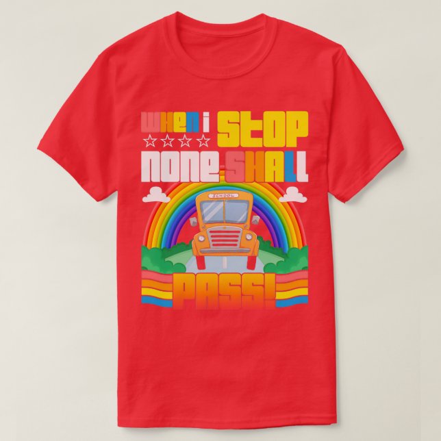 Föraren Buss får inte passera när jag avbryter kör T Shirt (Design framsida)