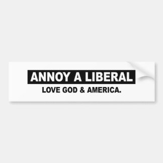 FÖRARGA EN LIBERAL PERSON. ÄLSKA GUDEN OCH AMERIKA BILDEKAL
