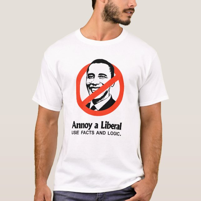 Förarga en liberal person - använd fakta och logik tee (Framsida)