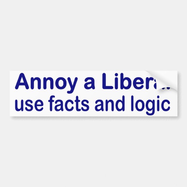 Förarga en liberal person bildekal (Framsidan)