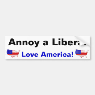 Förarga en liberal person - kärlek Amerika! Bildekal