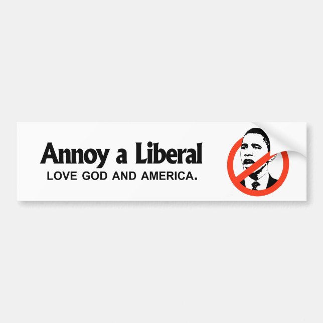 Förarga en liberal person - kärlekguden och bildekal (Framsidan)