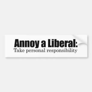 Förarga en liberal person - ta ansvar bildekal