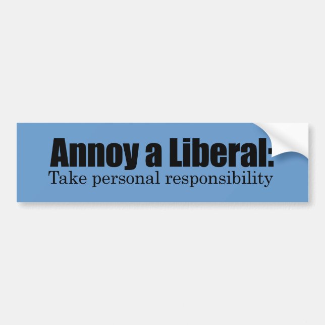Förarga en liberal person - ta ansvar bildekal (Framsidan)