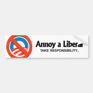 Förarga en liberal person - ta ansvar bildekal