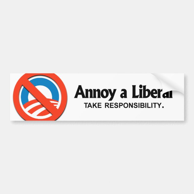 Förarga en liberal person - ta ansvar bildekal (Framsidan)