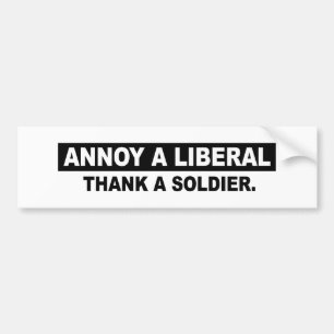 FÖRARGA EN LIBERAL PERSON. TACKA EN SOLDAT BILDEKAL