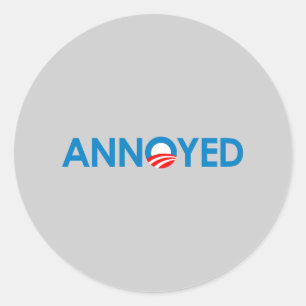 Förargade Anti-Obama - Runt Klistermärke
