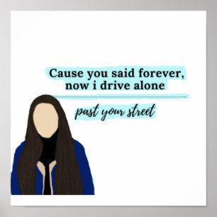 förarlicens med olivia rodrigo poster