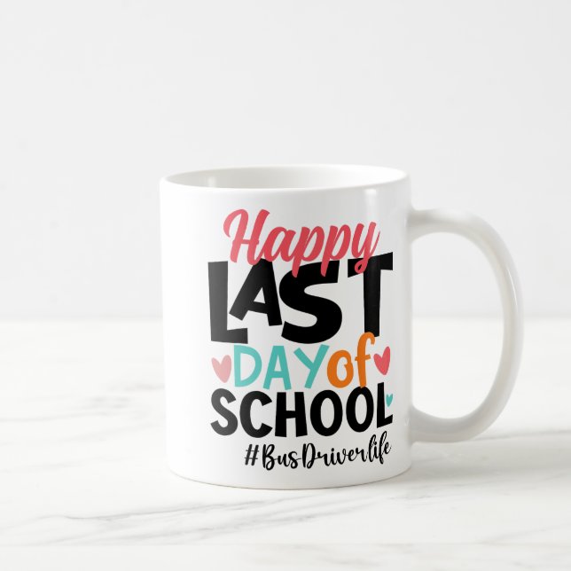 Förarlivstid för Buss i skolan Sommar för skolbruk Kaffemugg (Höger)