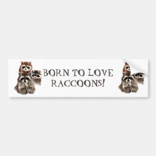 FÖRAS TILL KÄRLEK RACCOONS FUNNY ANIMAL QUOTE BILDEKAL