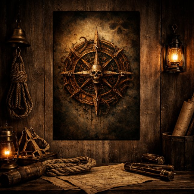 Förbannad Kompass Sigil Sjöpirat Poster (Skapare uppladdad)