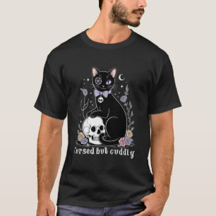 .Förbannad men gullig gotisk svart katt ockult söt T Shirt