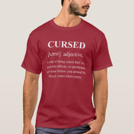 Förbannad Rolig Magisk Definition Med Vit Text T Shirt