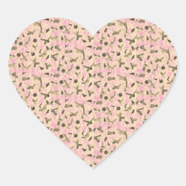 Förbannade Flytande bin Hjärtformat Klistermärke