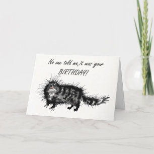 Förbannat födelsedag, grumpy cat. kort