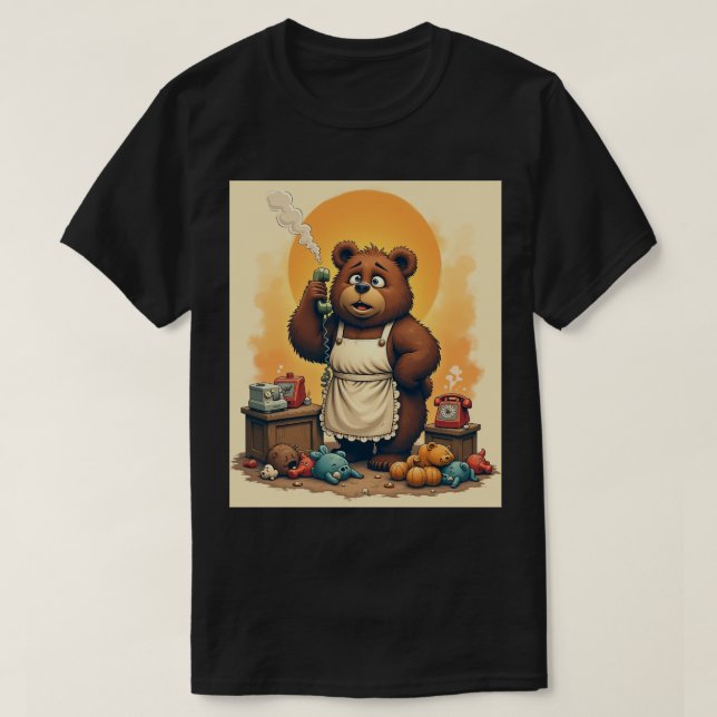 Förbannat Mamma Frustrerad Föräldrasticker Kaos Ko T Shirt (Design framsida)