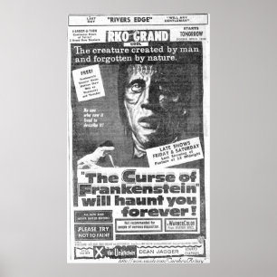 "Förbannelsen av Frankenstein" (1957) annons - Poster