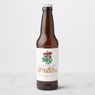 Förbättra än mistletoen, rolig helgdag ölflaska etikett