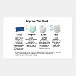Förbättra dina pappra maskklistermärken rektangulärt klistermärke
