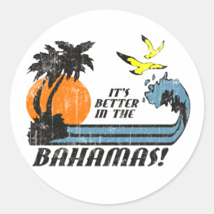 Förbättra i Bahamas bleknade Runt Klistermärke
